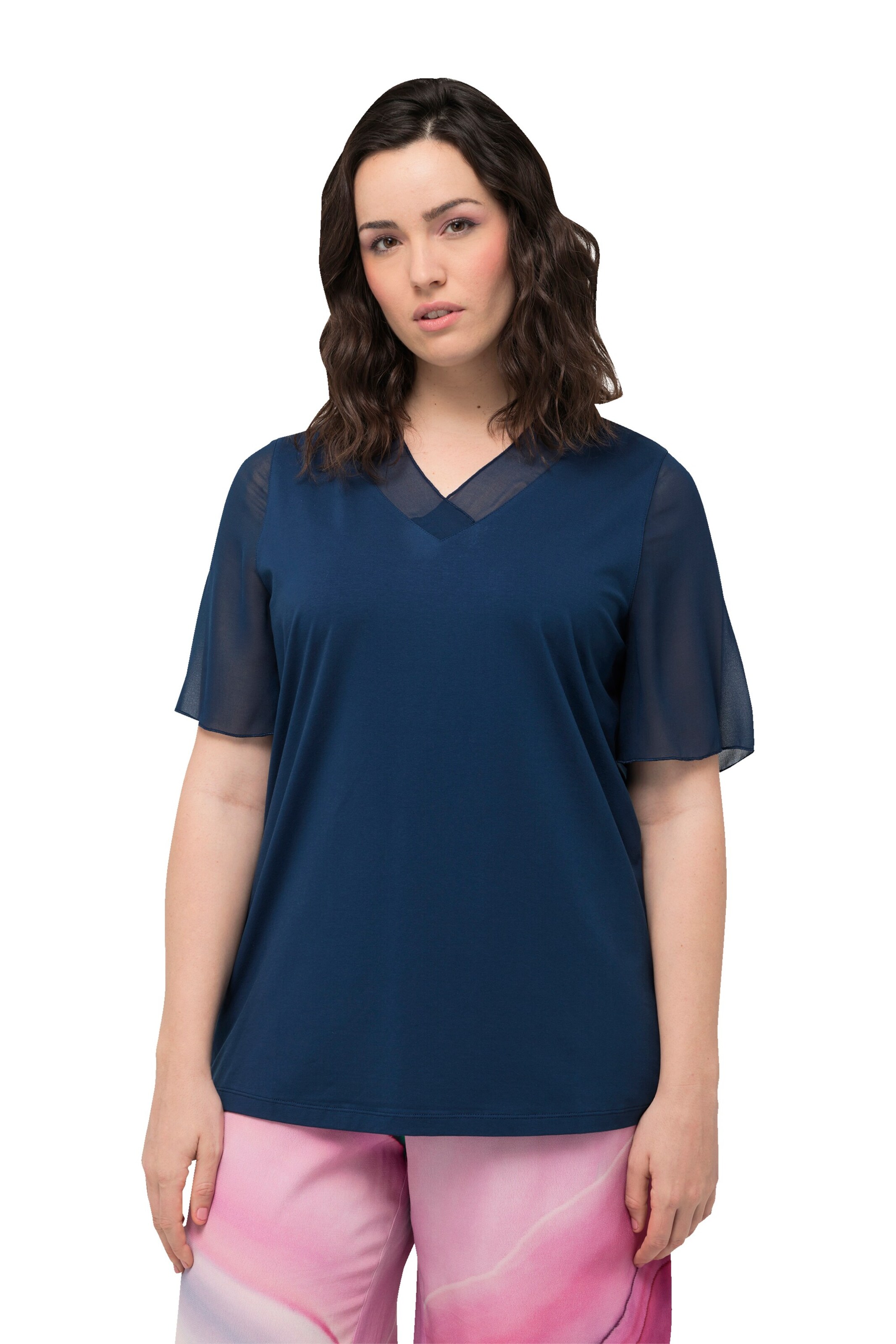 Ulla Popken Bluse in Blau: Vorderseite