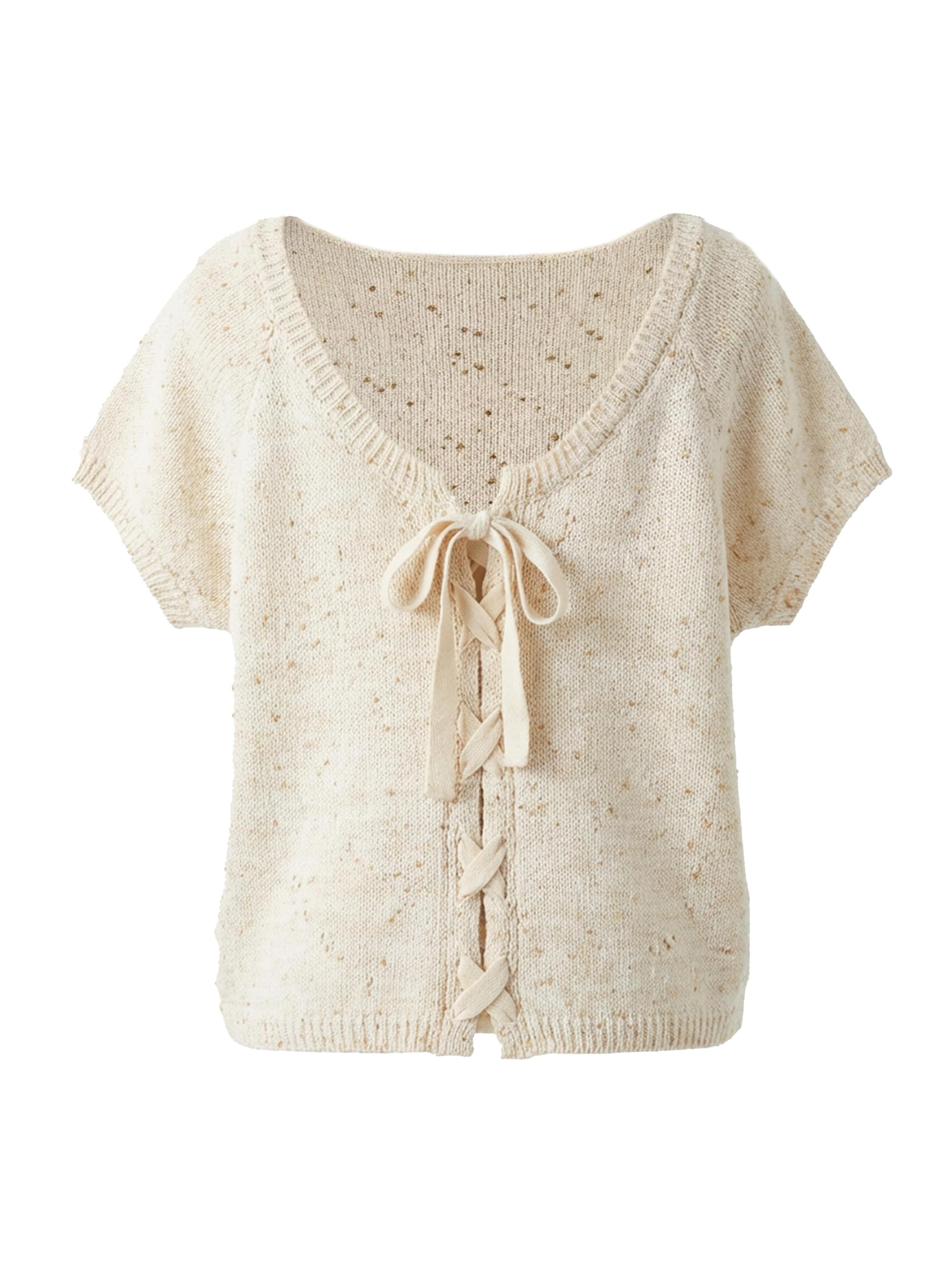 Honnête Atelier Knitted top 'Gigas' in Beige: front