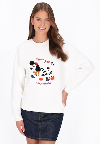 MYMO - Sudadera en blanco: frente