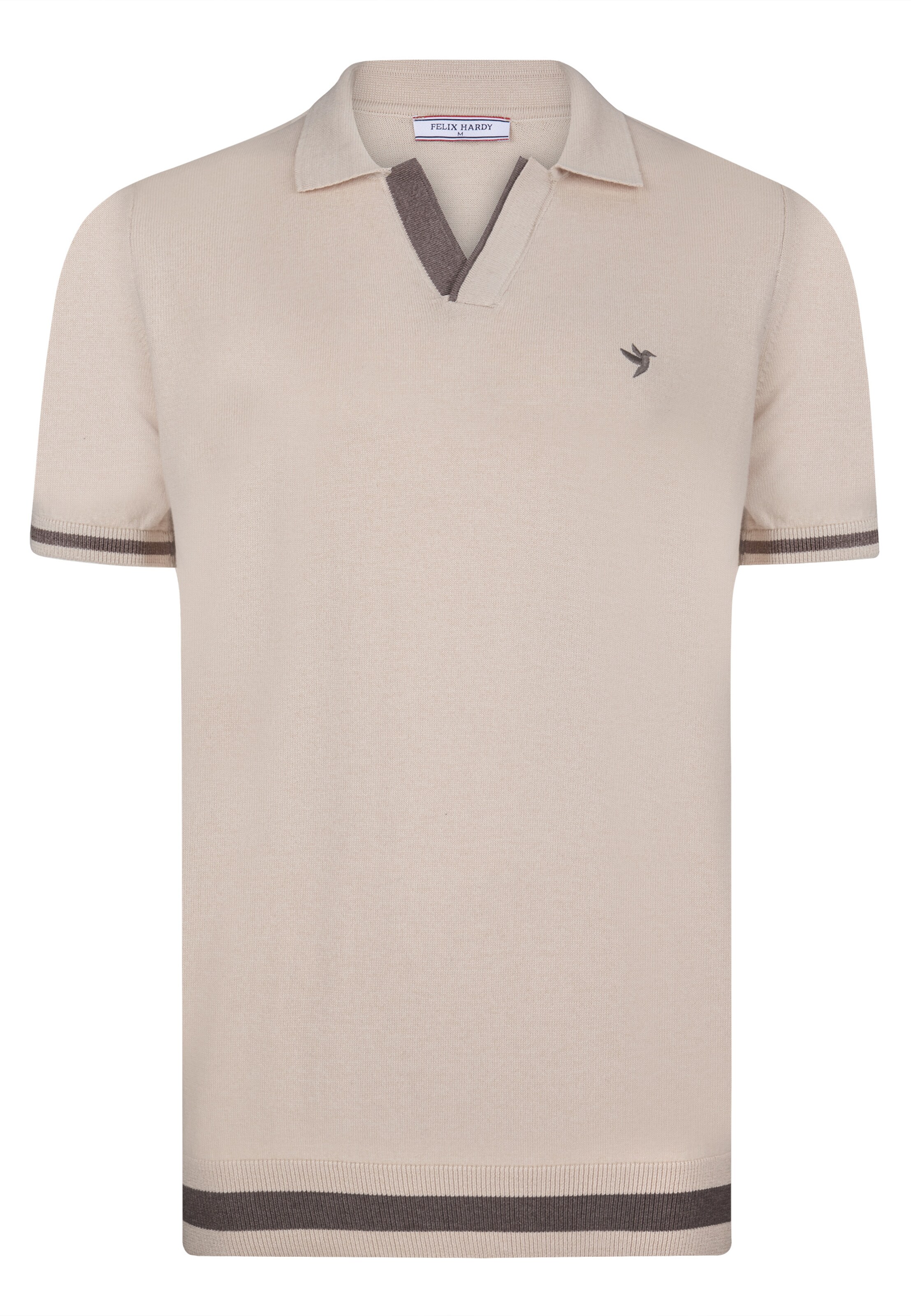 T-Shirt Felix Hardy en beige : devant