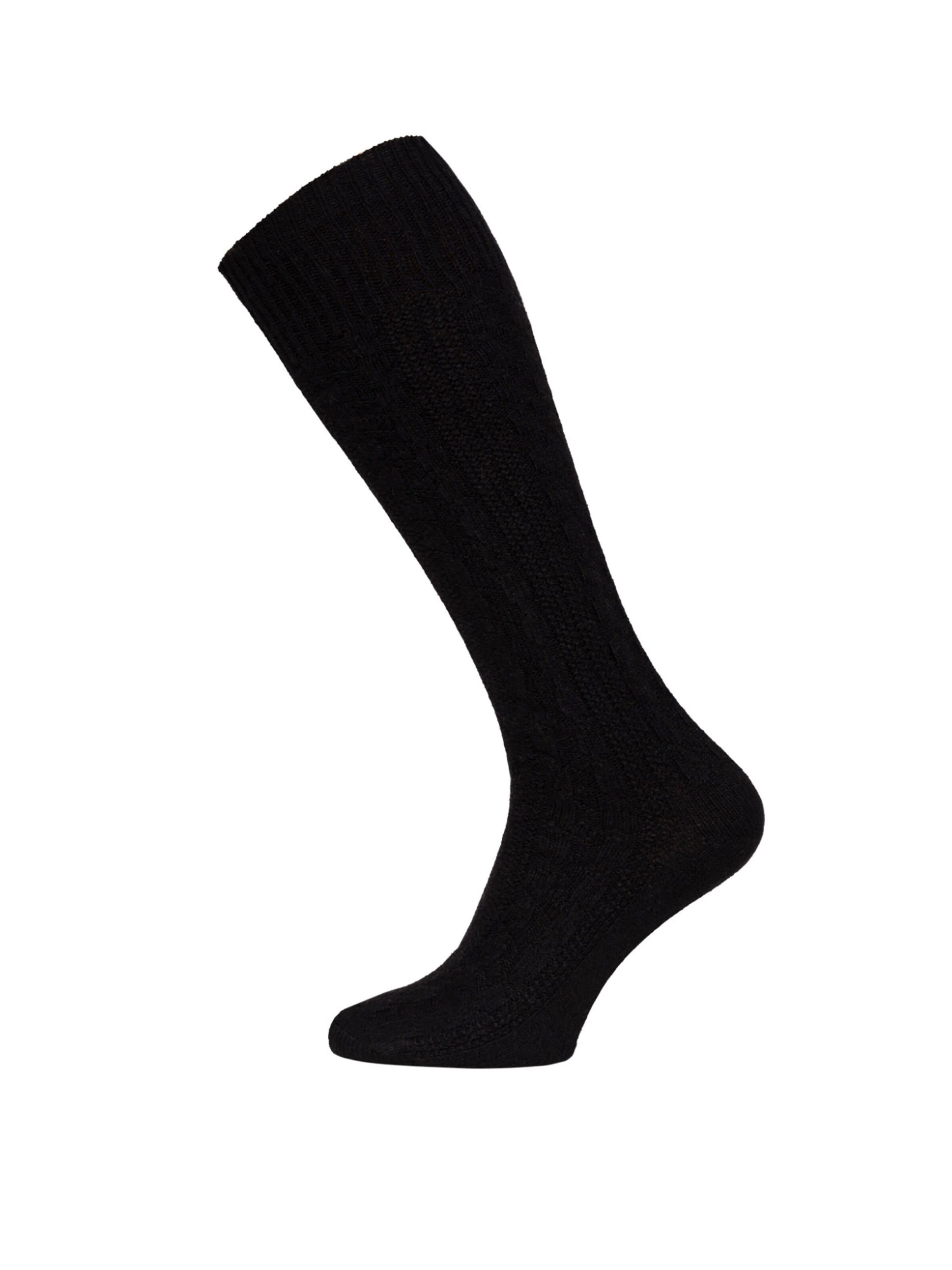 HomeOfSocks Knee High Socks 'HOSK702' in Black: front