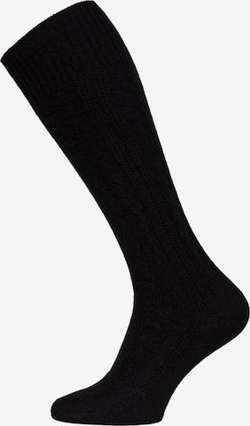 HomeOfSocks Knee High Socks 'HOSK702' in Black: front