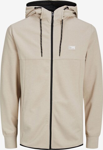 JACK & JONES Sweatjacke 'Air' in Beige: predná strana