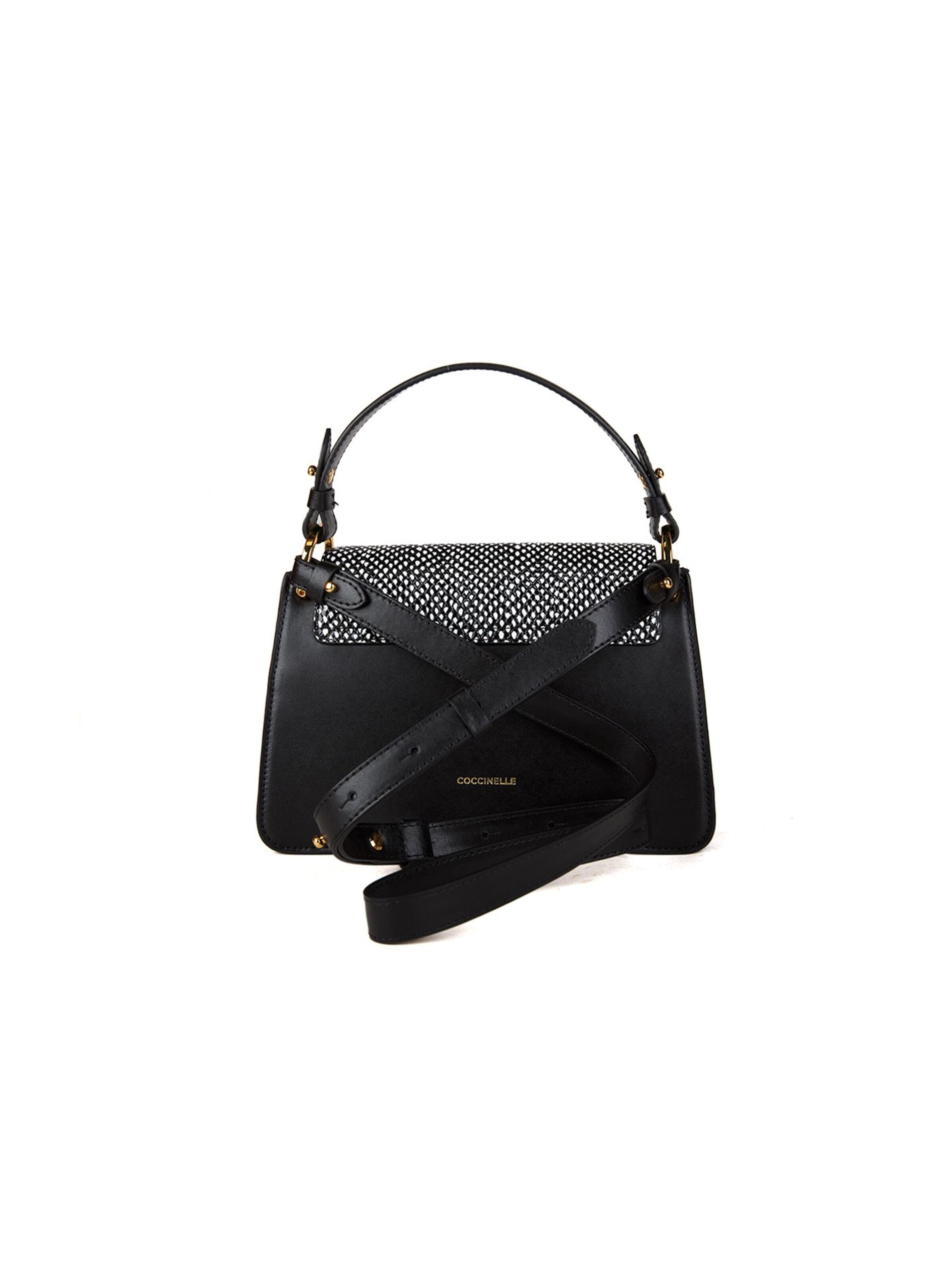Sacs à main 'Coccinelle C-Me Ela.D.P.B Handbag Elaphe Print Leather' Coccinelle en noir