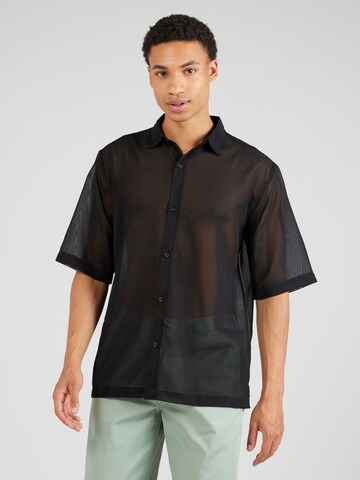 TOPMAN Comfort Fit Skjorta i svart: framsida