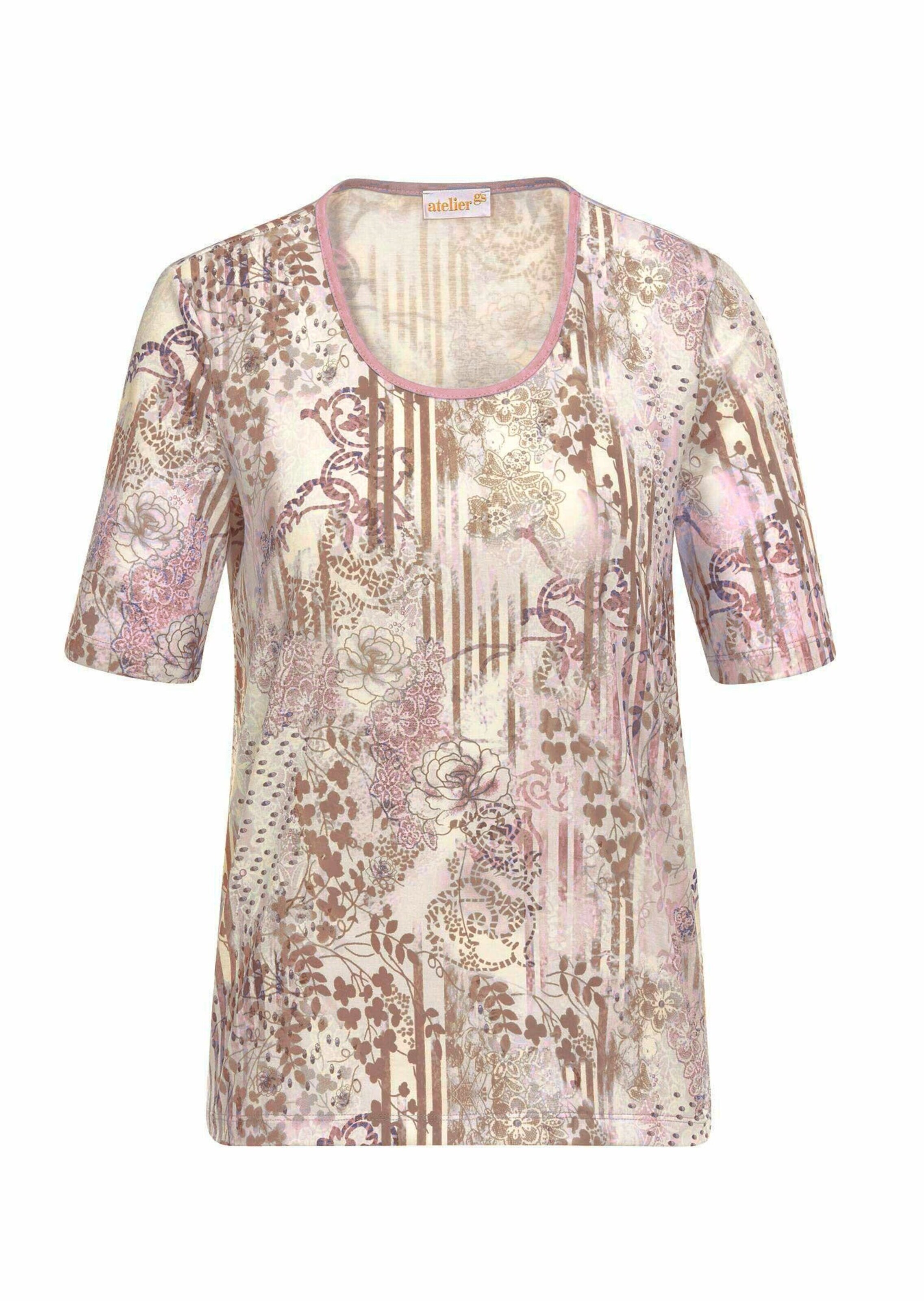 Goldner Shirt in Beige: Vorderseite