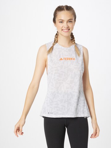 ADIDAS TERREX Sports top 'Agravic' in Grey: front