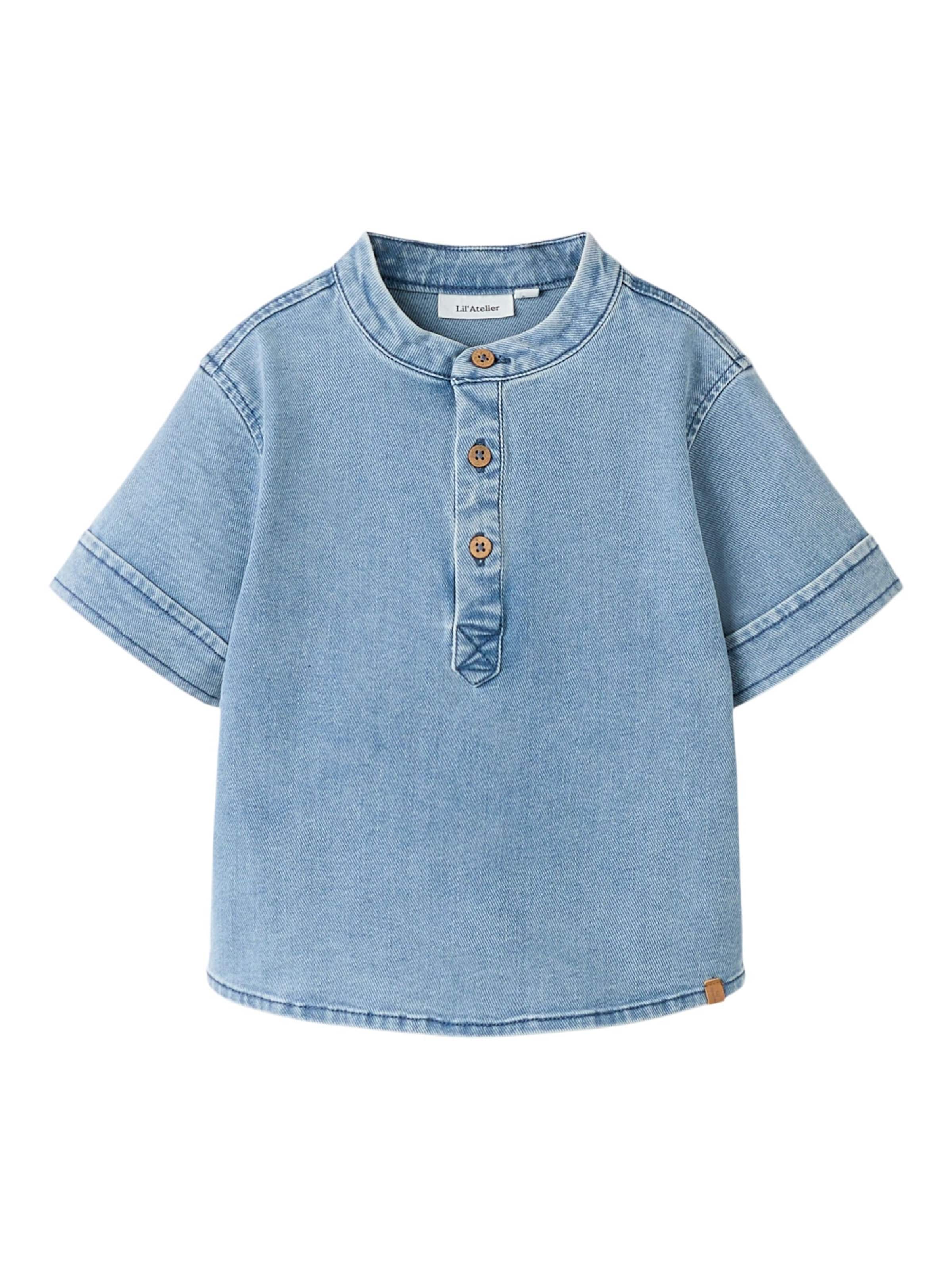 Lil'Atelier T-Shirt in Blau: Vorderseite