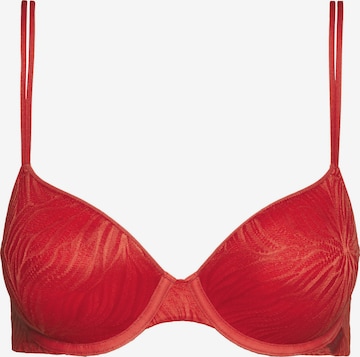 Calvin Klein Underwear T-shirt Bra 'Sheer Marquisette' in Dark Red