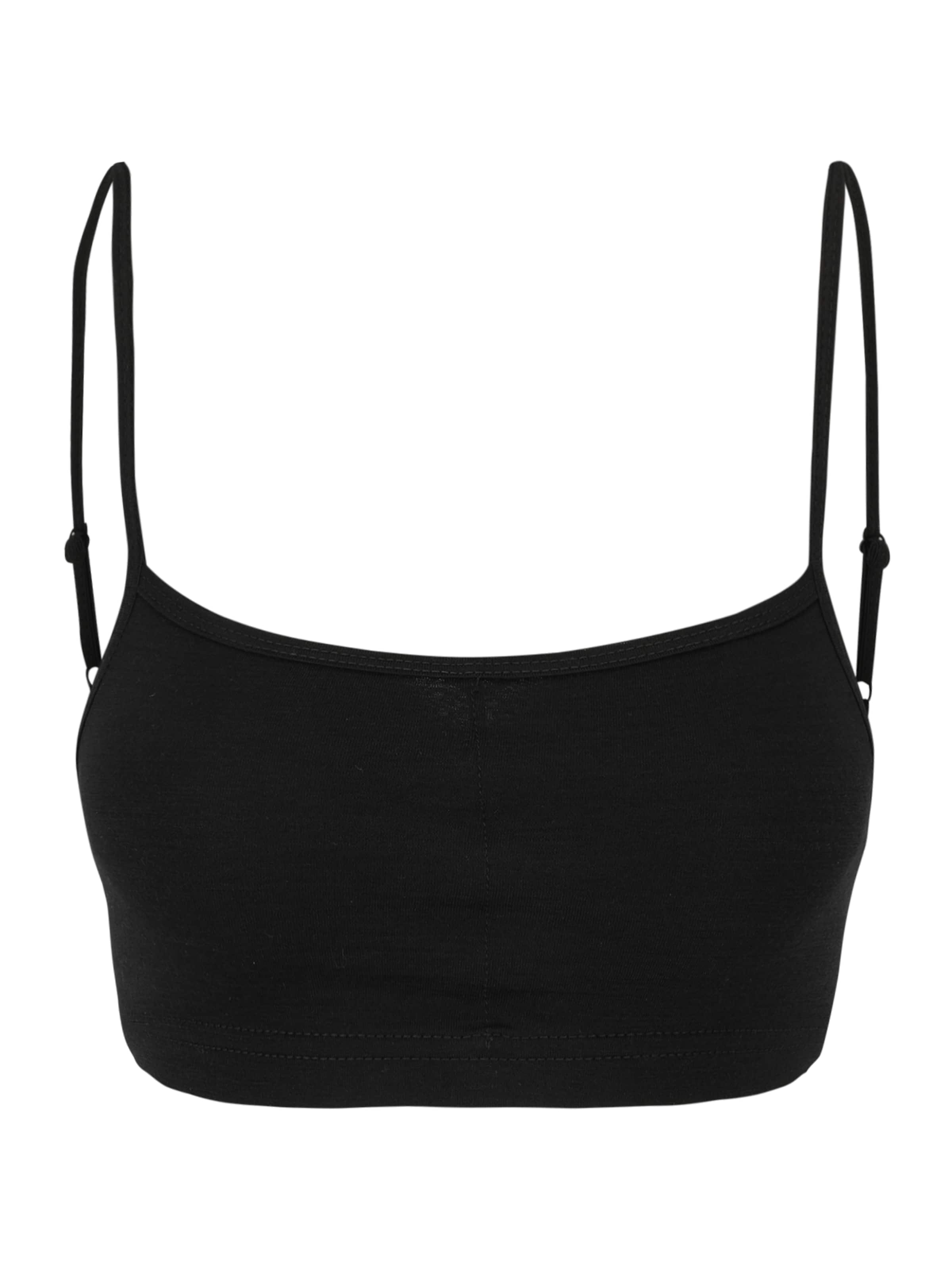 super.natural Bralette Sports Bra 'COSY' in Black: front
