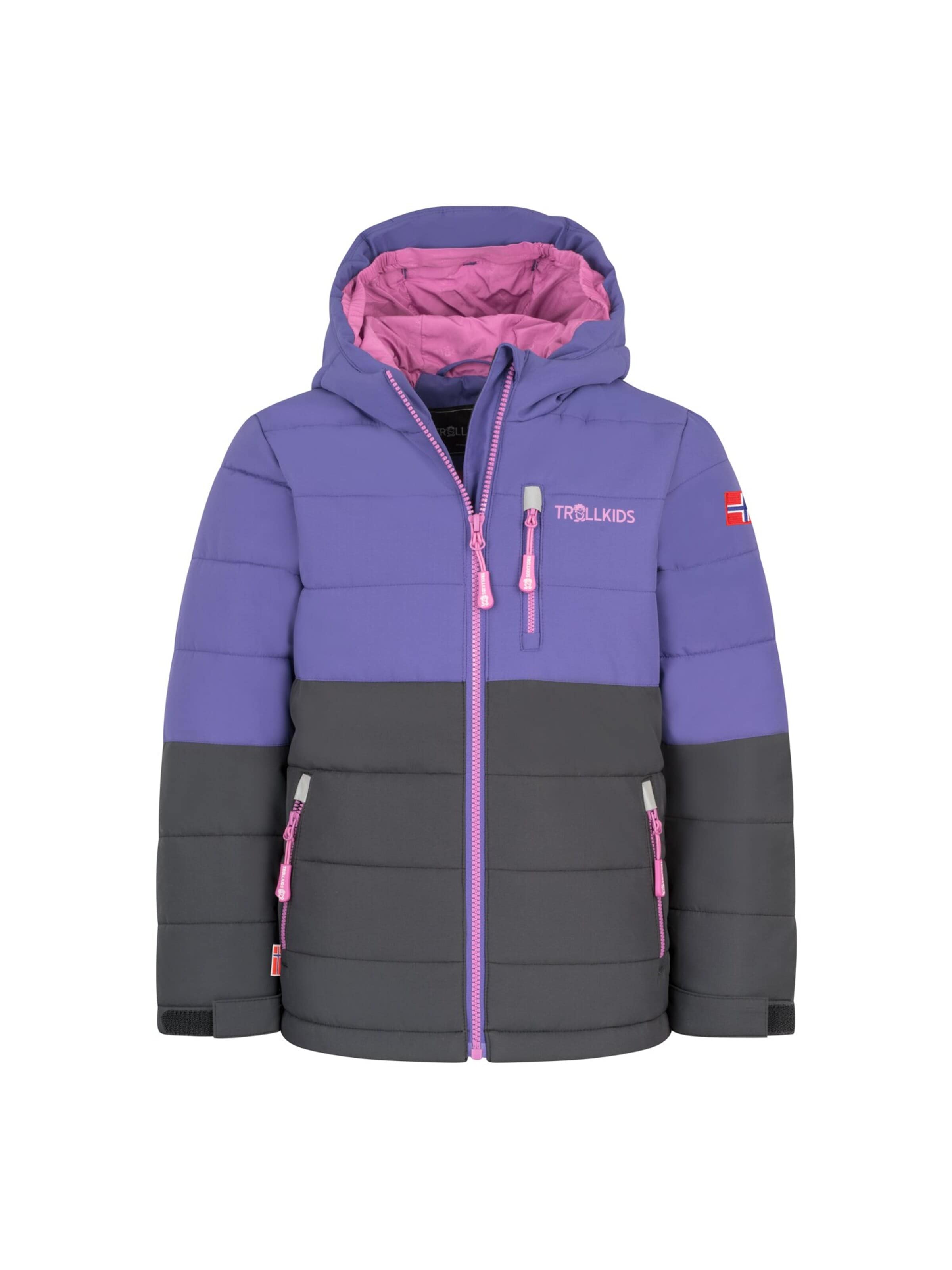 TROLLKIDS Winter Jacket in Purple: front