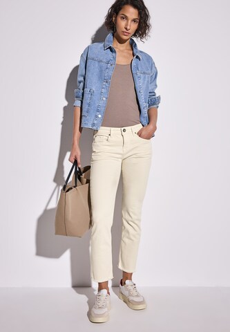 STREET ONE Slimfit Jeans in Beige
