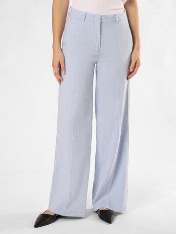 Cambio Wide leg Pleated Pants 'Mira' in Blue: front