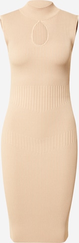 GUESS Strikkekjole 'MARION' i beige: forside