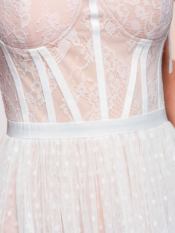 Ombre Dress in White