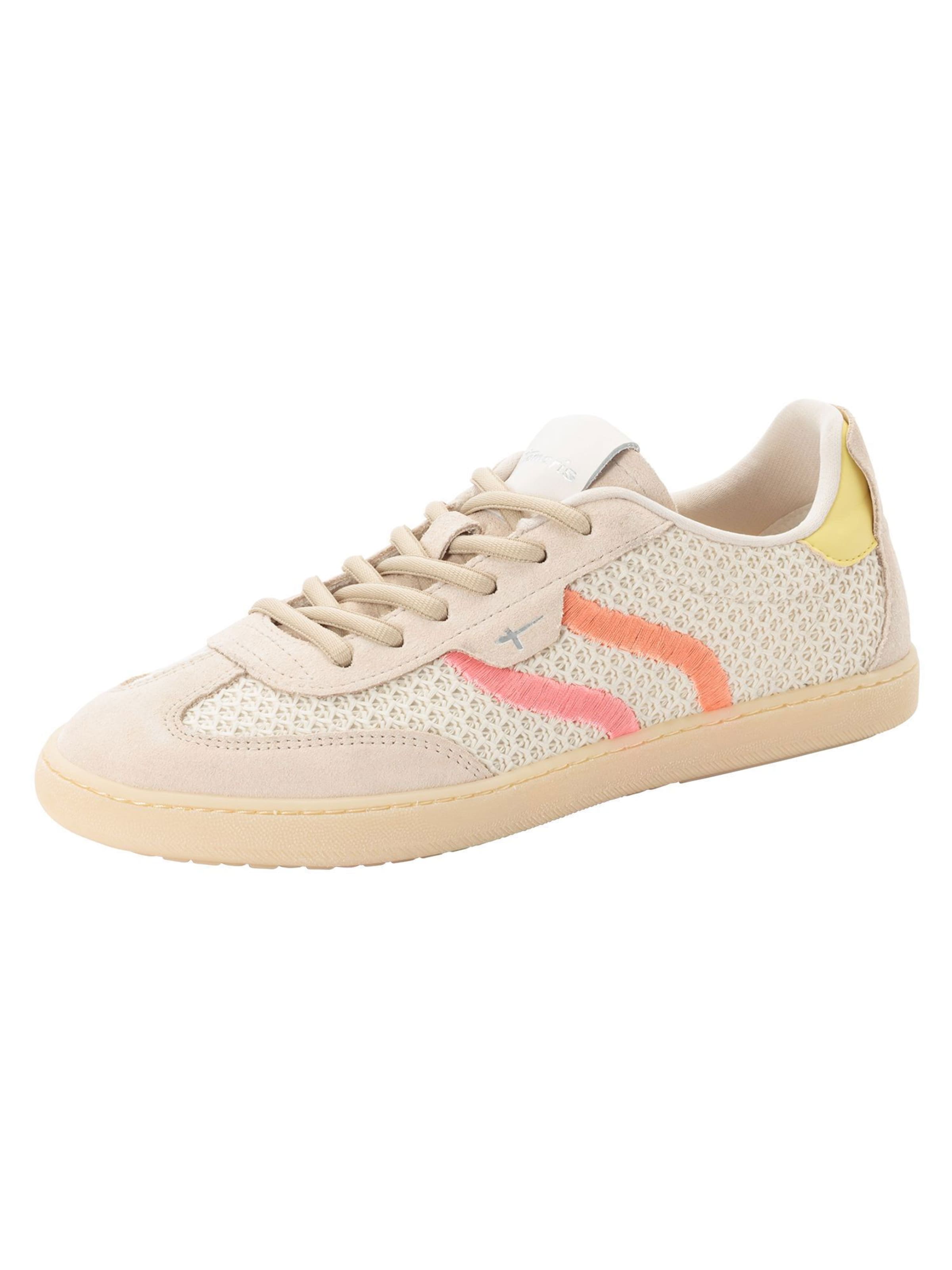 Tamaris Sneaker in beige / gold / koralle, Produktansicht