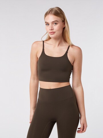 YO-GAYA Bustier Sport bh in Bruin: voorkant