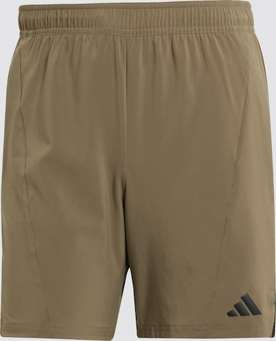 ADIDAS PERFORMANCE Urheiluhousut 'Designed for Training Workout' värissä oliivi / musta, Tuotenäkymä