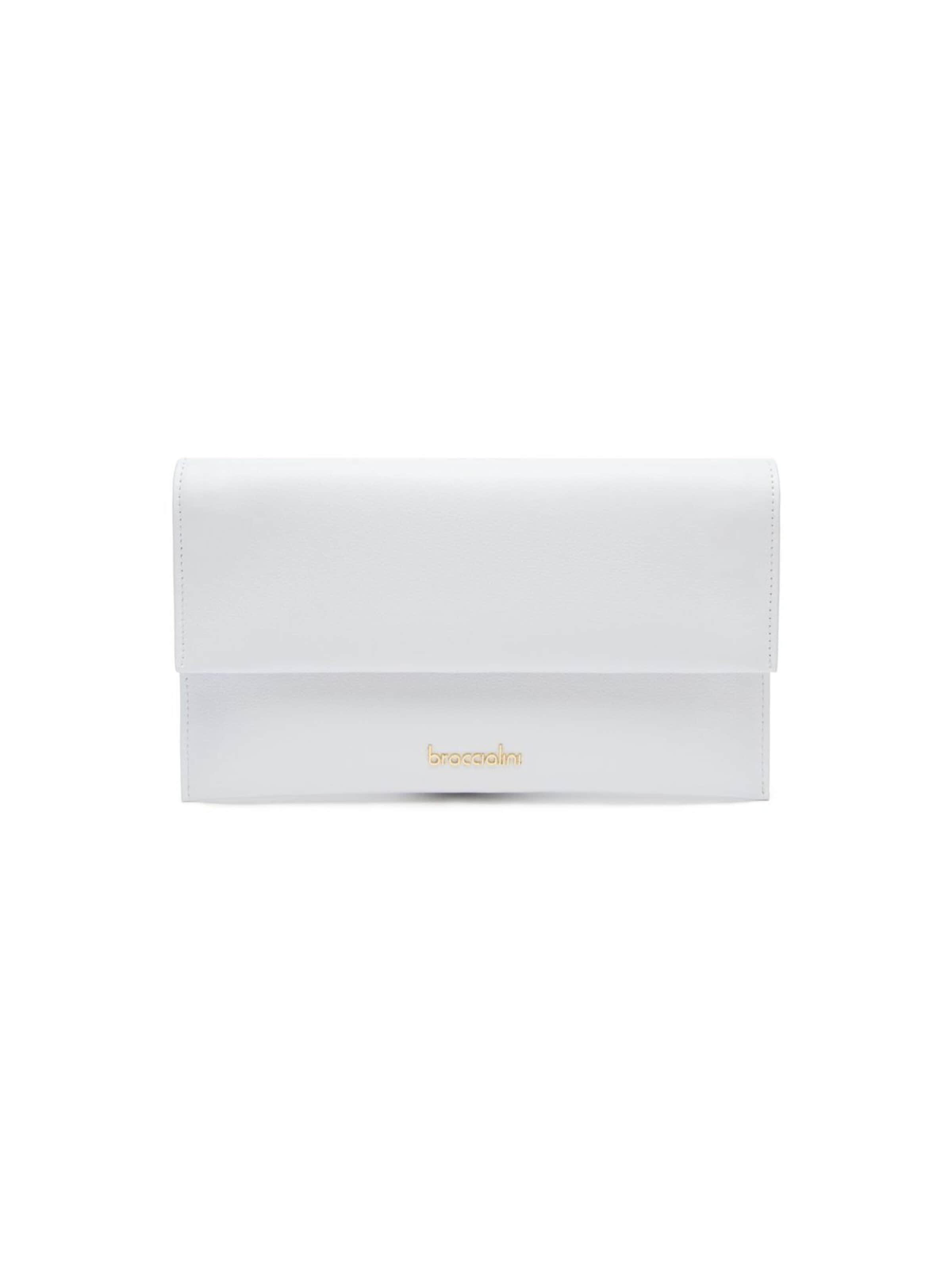 Poche ventrale 'Jinny Leather' Braccialini en blanc : devant
