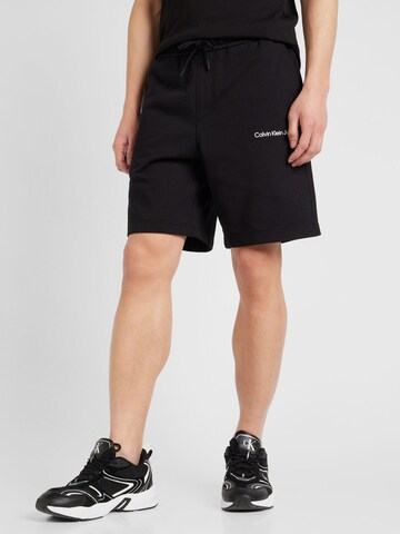 Calvin Klein Jeans Loosefit Broek 'INSTITUTIONAL' in Zwart: voorkant