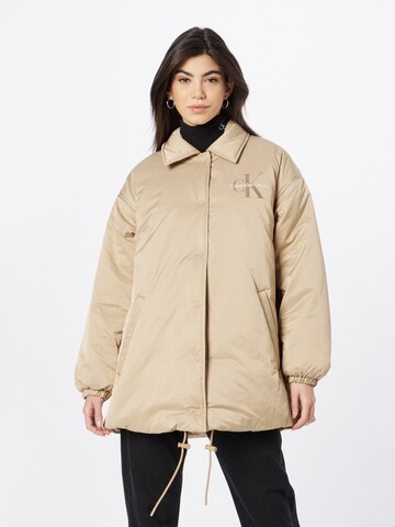 Calvin Klein Jeans Jacke in Beige: predná strana