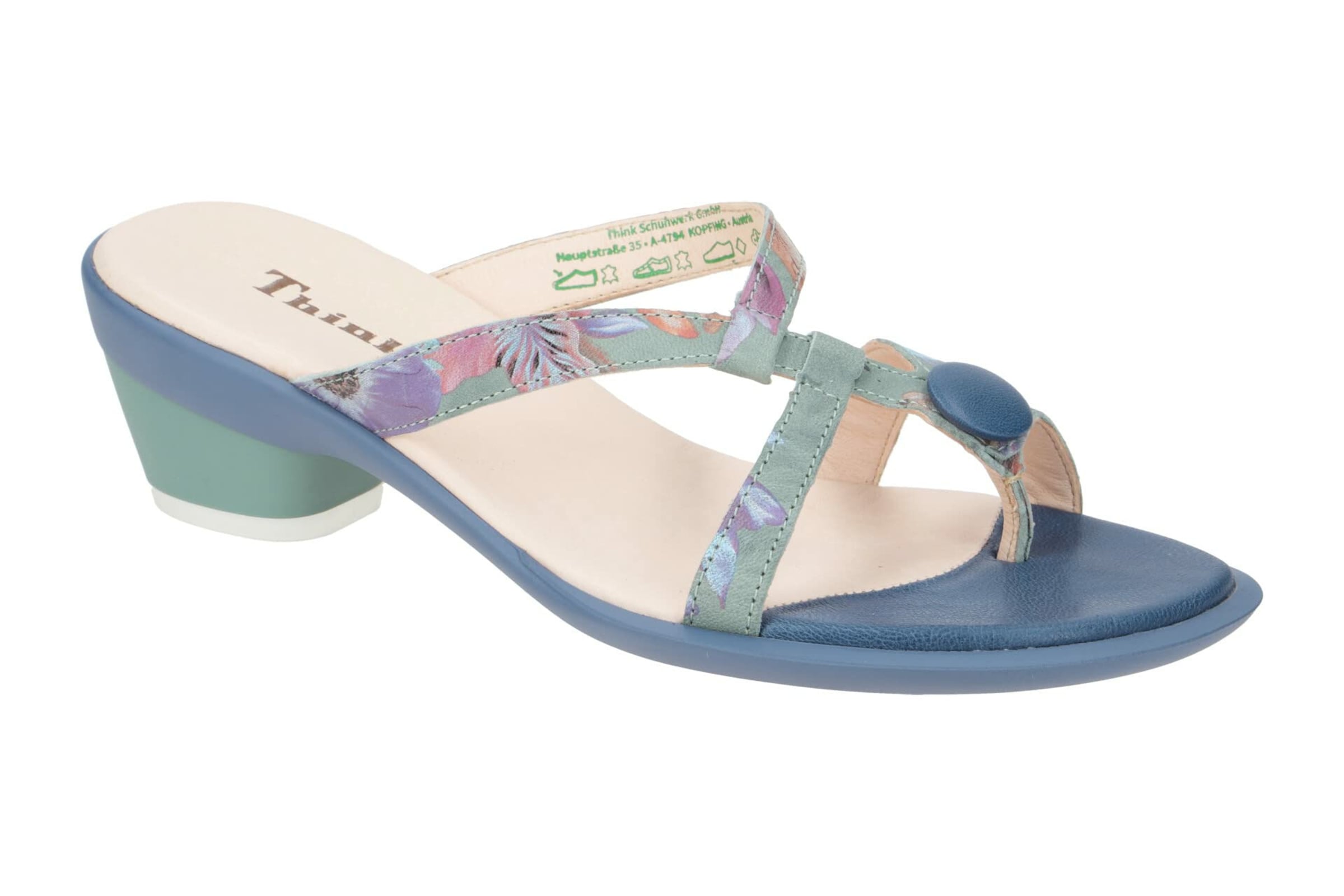 THINK! T-Bar Sandals in Blue