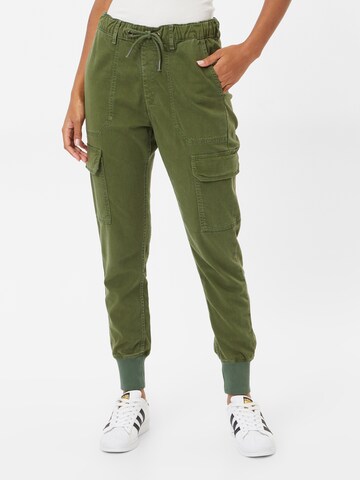 Pepe Jeans - Tapered Calças de ganga cargo 'Crusade' em verde: frente