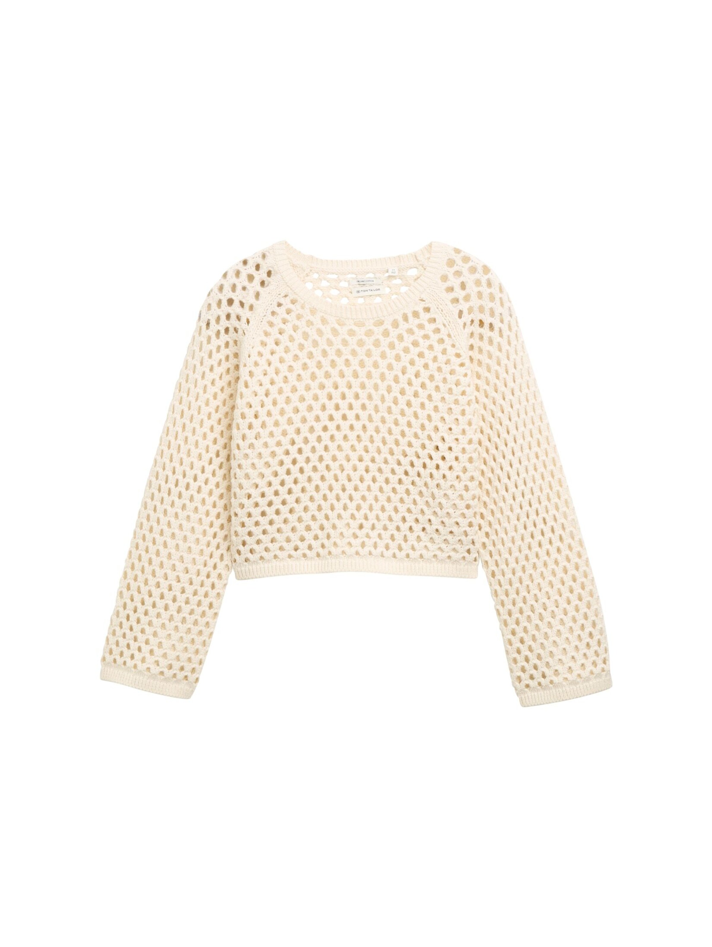 TOM TAILOR Trui in Wit: voorkant