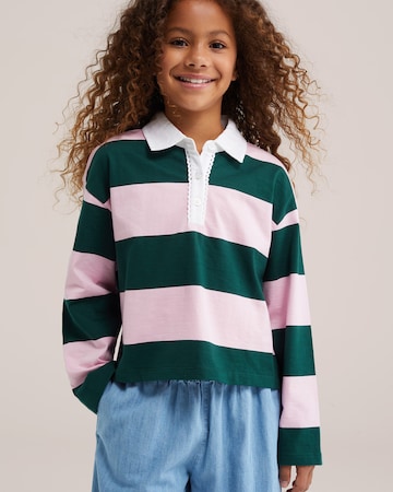 T-Shirt WE Fashion en vert : devant