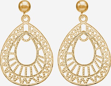 Gemshine Earrings 'Yoga Mandala Kreis' in Gold: front