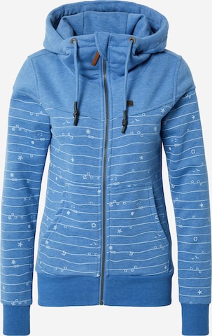 Alife and Kickin Zip-Up Hoodie 'Palina' in Blue: front