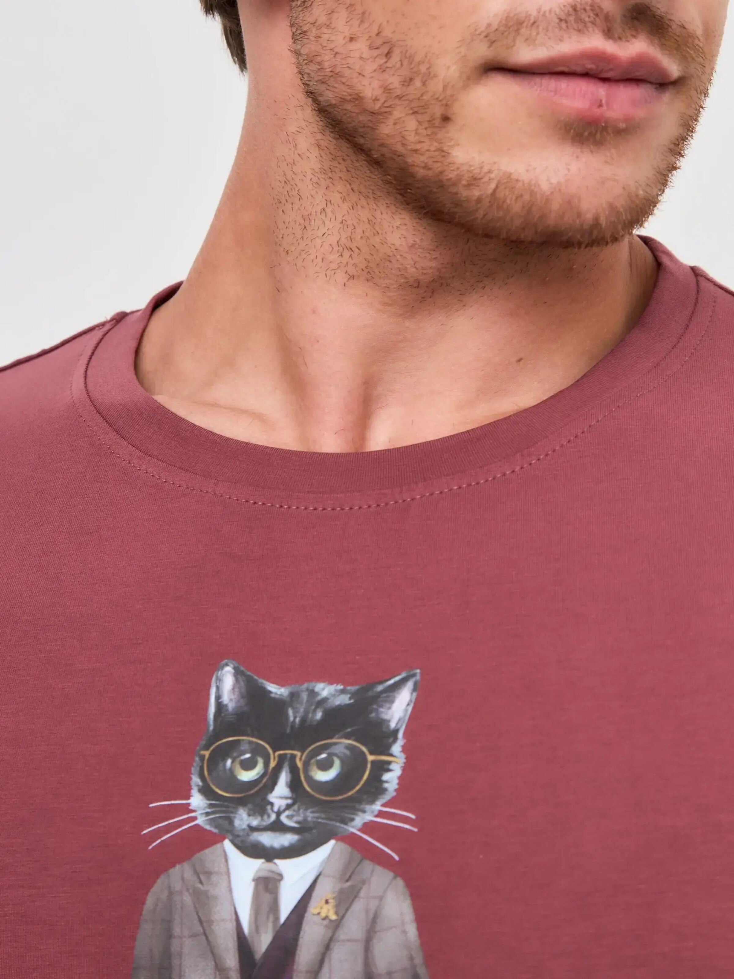 Cat e Lolette - Camiseta 'Professor Cat' en rojo