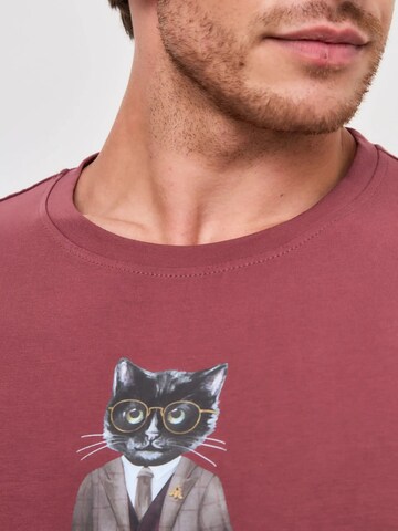 Cat e Lolette Shirt 'Professor Cat' in Red