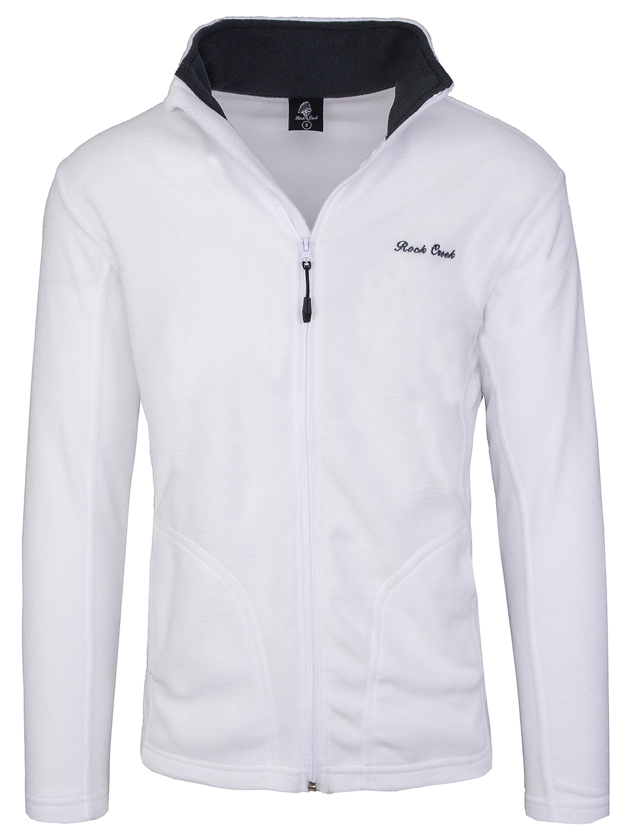 Rock Creek Fleecejacke in Weiß: Vorderseite