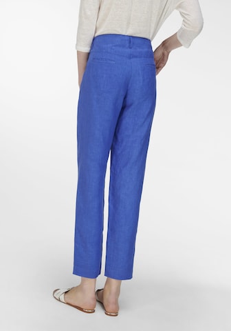 Peter Hahn Loose fit Pleat-Front Pants in Blue