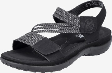 Rieker Sandals in Black: front