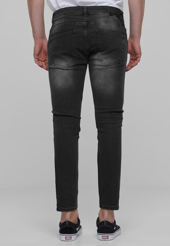 2Y Premium Skinny Jeans in Schwarz