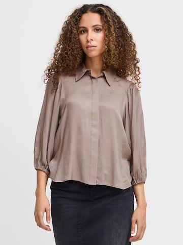 Camicia da donna di ICHI in grigio: frontale
