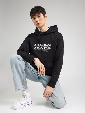 Felpa 'JCOFUSION' di JACK & JONES in nero: frontale