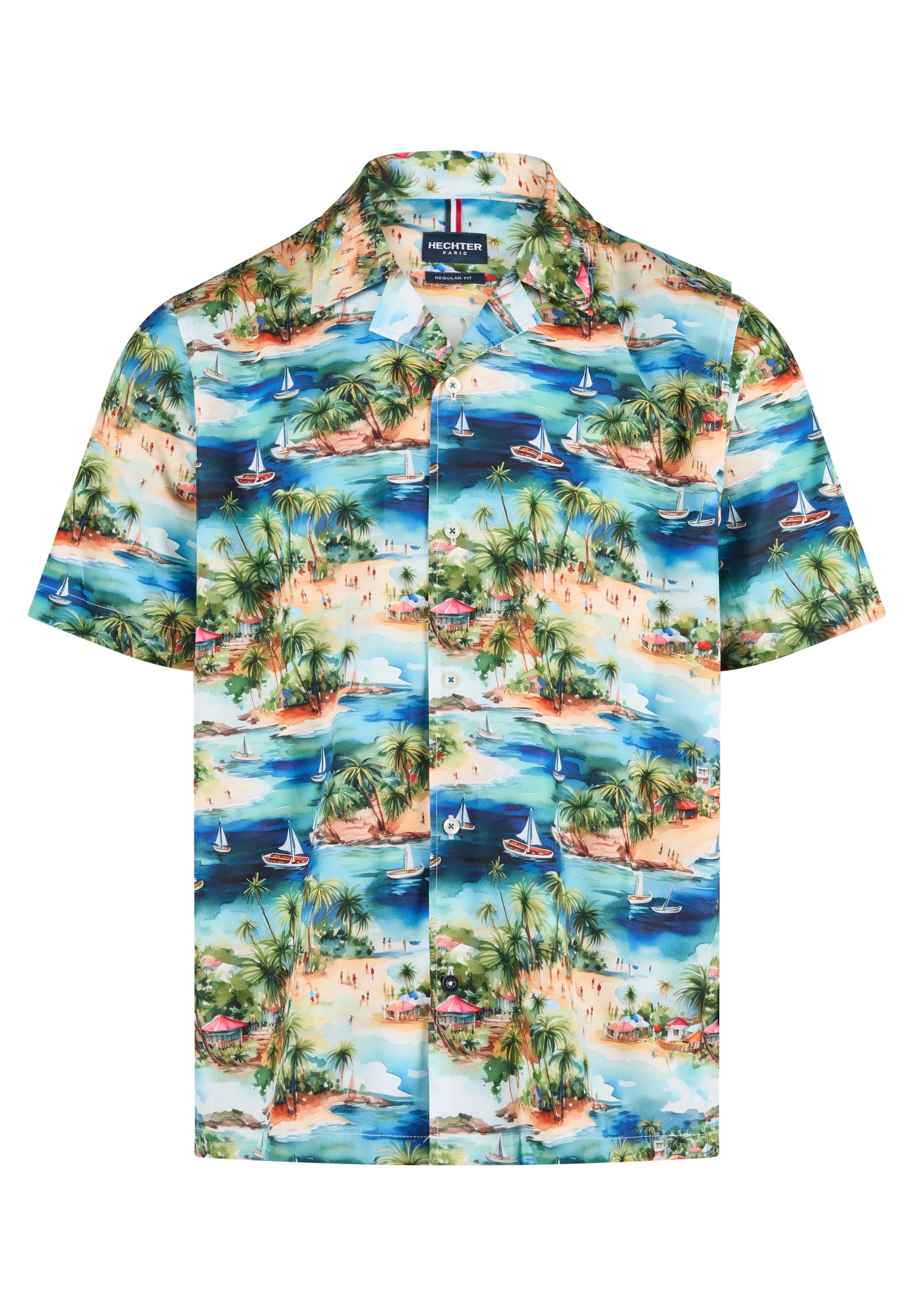 HECHTER PARIS Regular Fit Hemd in Blau: Vorderseite