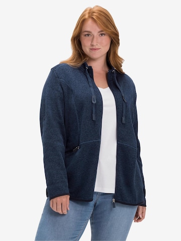 SHEEGO Fleece Jacket in Blue: front