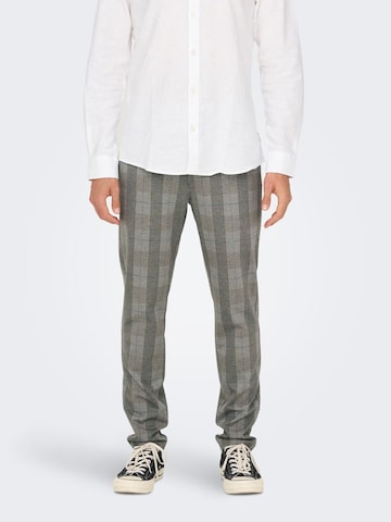 Tapered Pantaloni chino 'Mark' di Only & Sons in beige: frontale