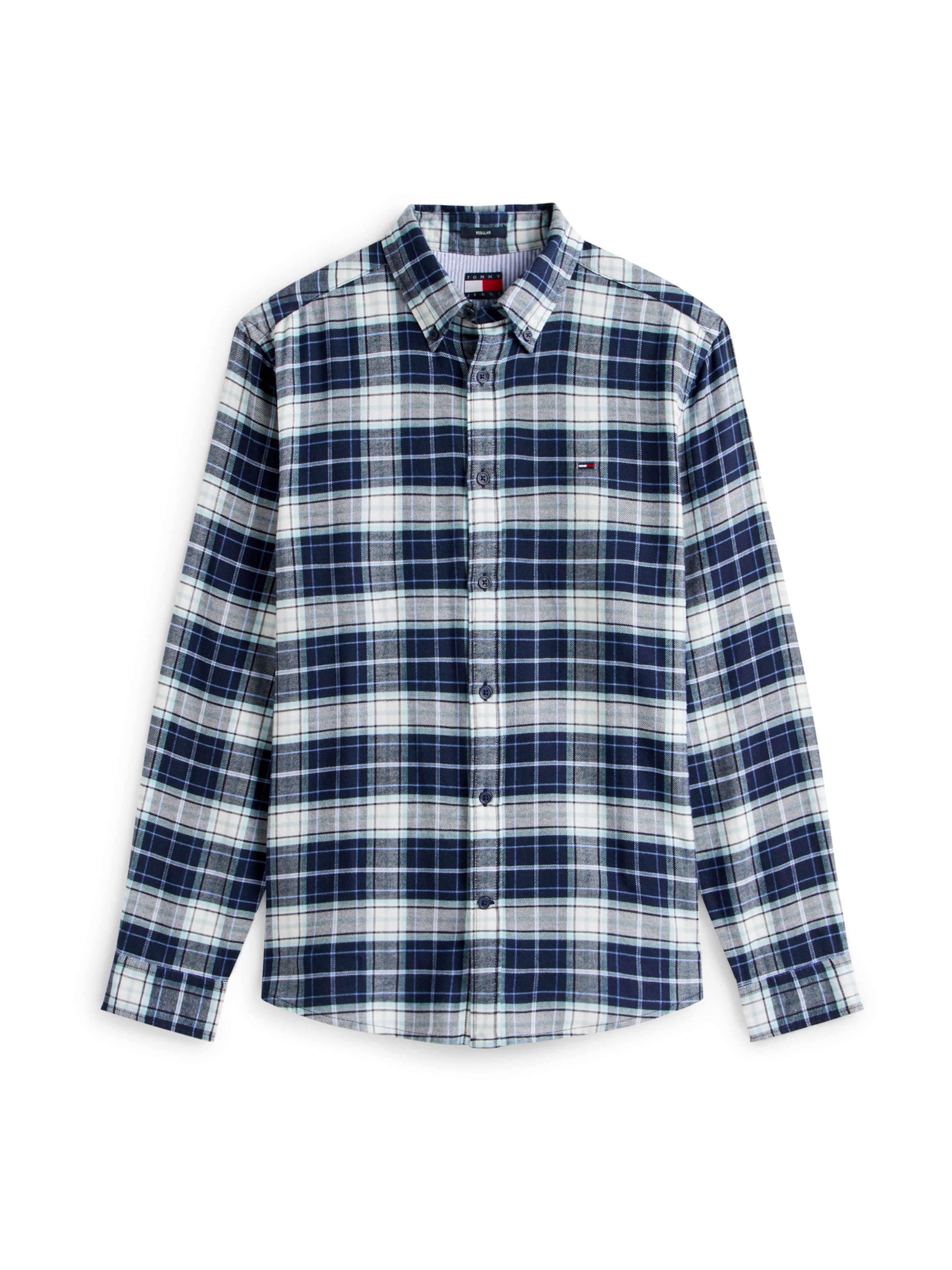 Coupe regular Chemise Tommy Jeans en bleu : devant