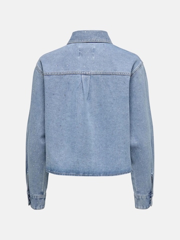 ONLY Shirt 'ONLY ONLMAGGIEMAY L/S RHINEST DNM SHIRT CAMICIA JEANS' in Blue