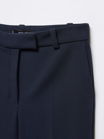 MANGO Regular Pleated Pants 'FLAN' in Blue