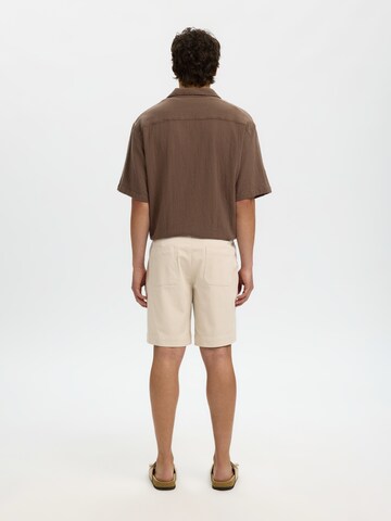SELECTED Regular Trousers 'SLHHarvey' in Beige