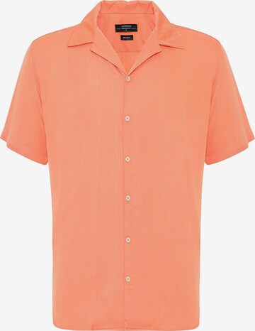 Antioch Regular fit Button Up Shirt in Orange: front