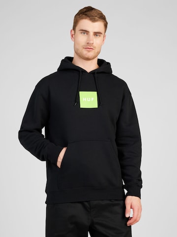 Sweat-shirt HUF en noir : devant