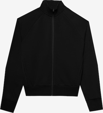 4F Sports sweat jacket in Black: front