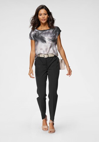 LAURA SCOTT Bluse 'Feder' in Grau